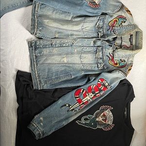Cult Of Individuality 4 piece denim set.